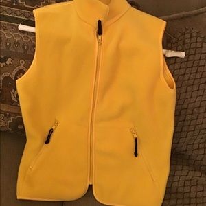 Mountain lake Fleece  vest yellow size small
